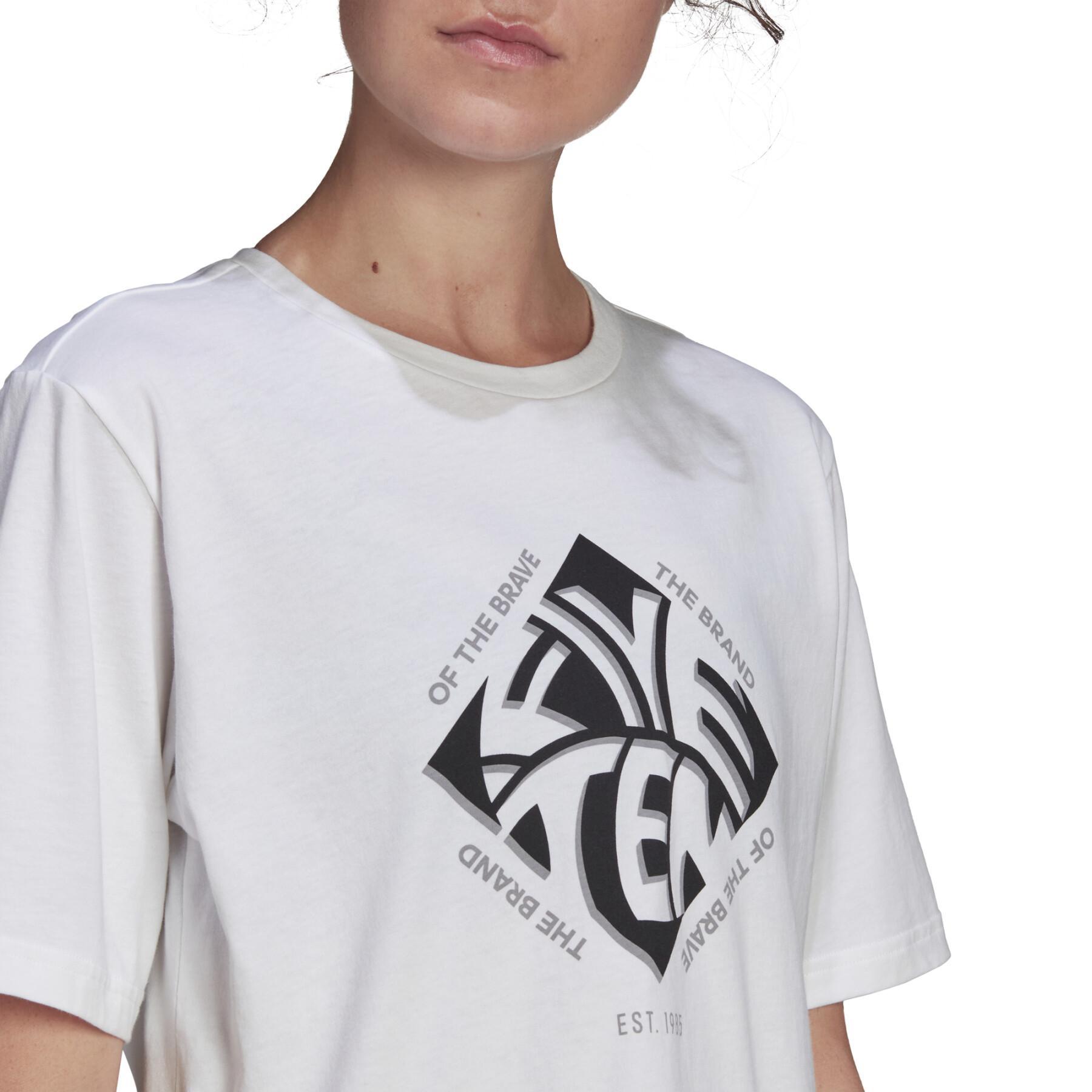 T-Shirt Frau Adidas Five Ten Cropped Graphic