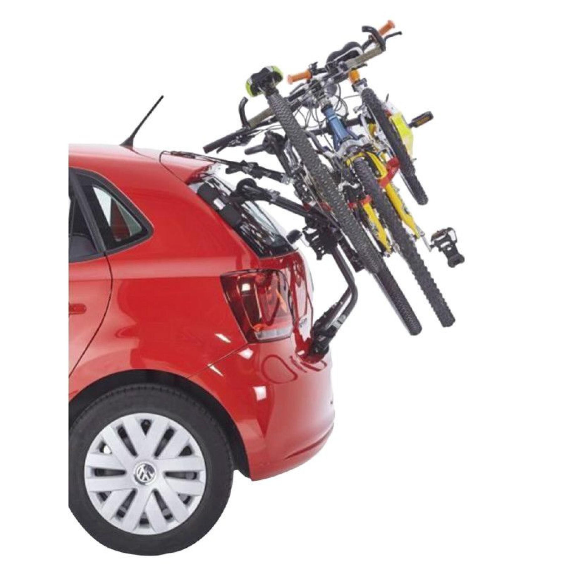 Kofferraum-Fahrradträger für 3 Fahrräder mit Platz für ein Fahrradschloss - kompatibel mit 320 neueren Fahrzeugen Mottez shiva-2 Homologue