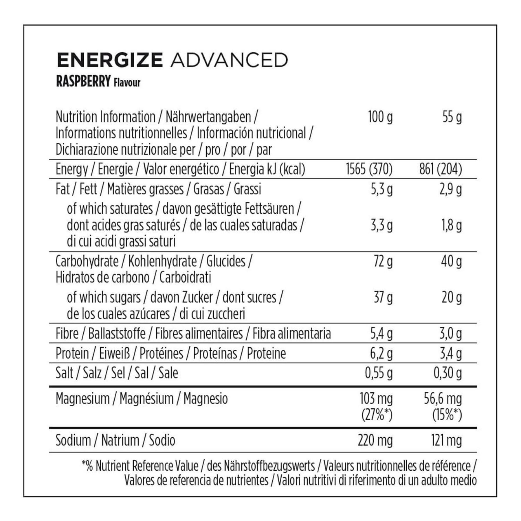Packung mit 15 Ernährungsriegeln PowerBar Energize Advanced