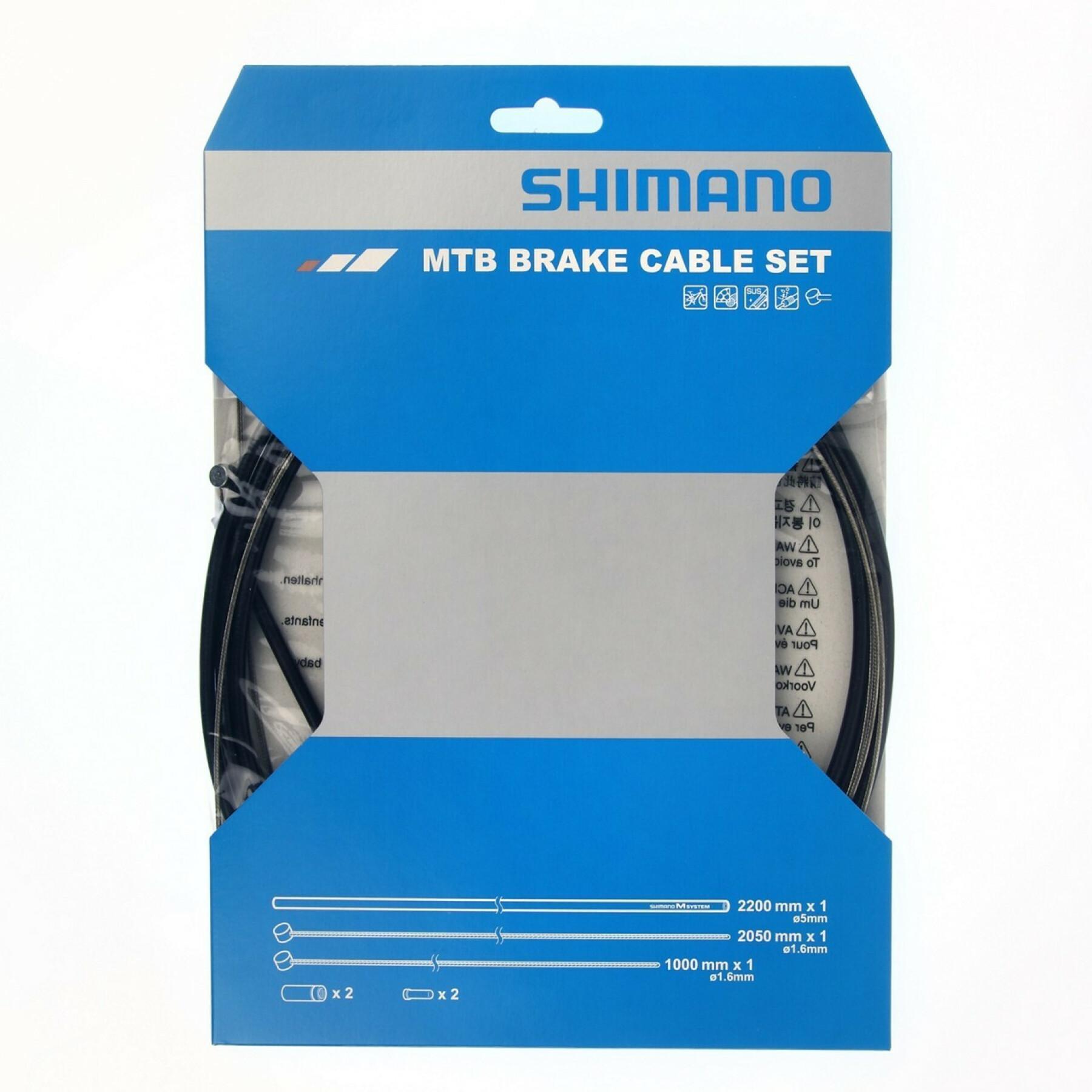 Bremskabelsätze mit Edelstahl-Kabelendstücken und Mantelendstücken Shimano