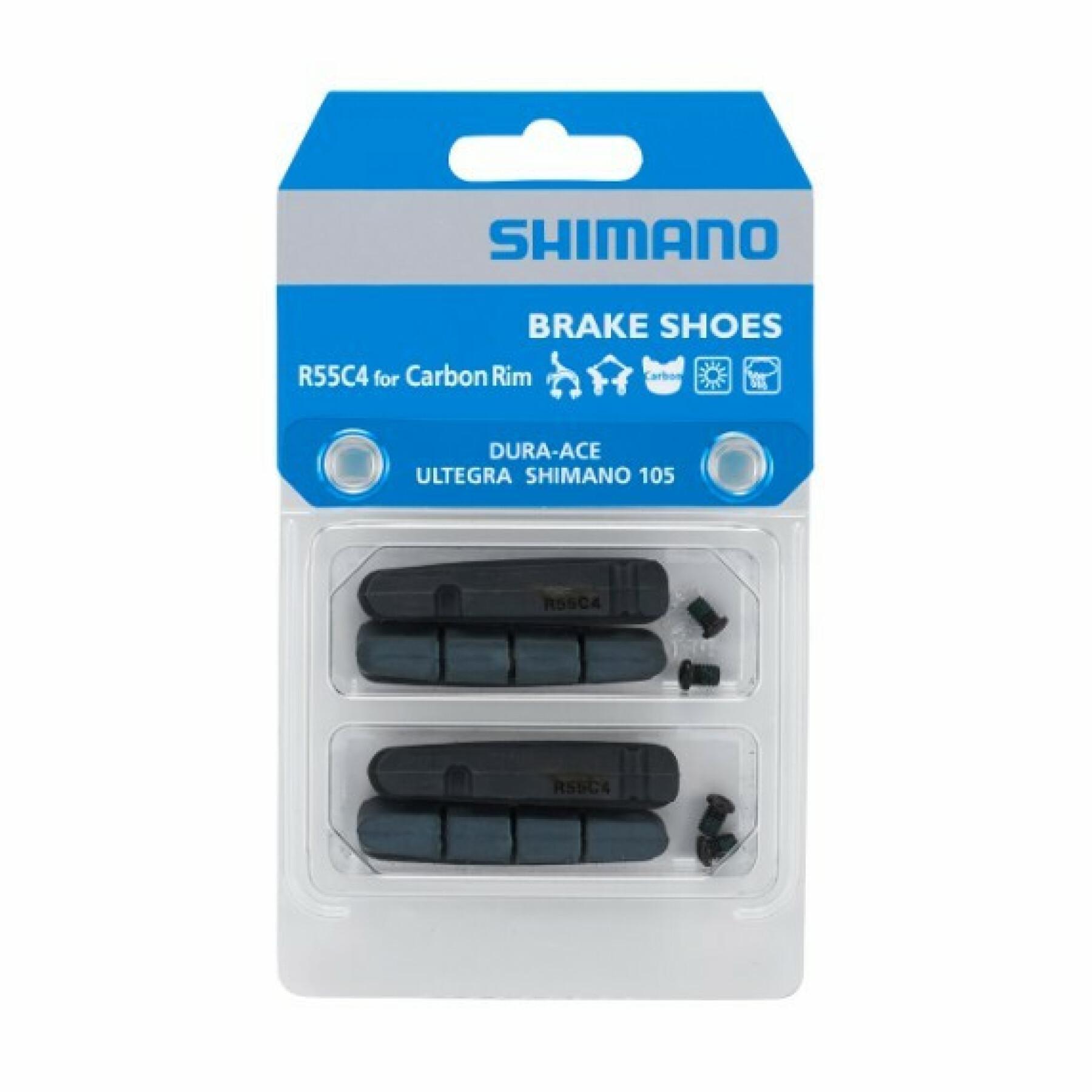 2er Pack Bremsklötze r55c4 und Befestigungsschrauben für Carbonfelge Shimano