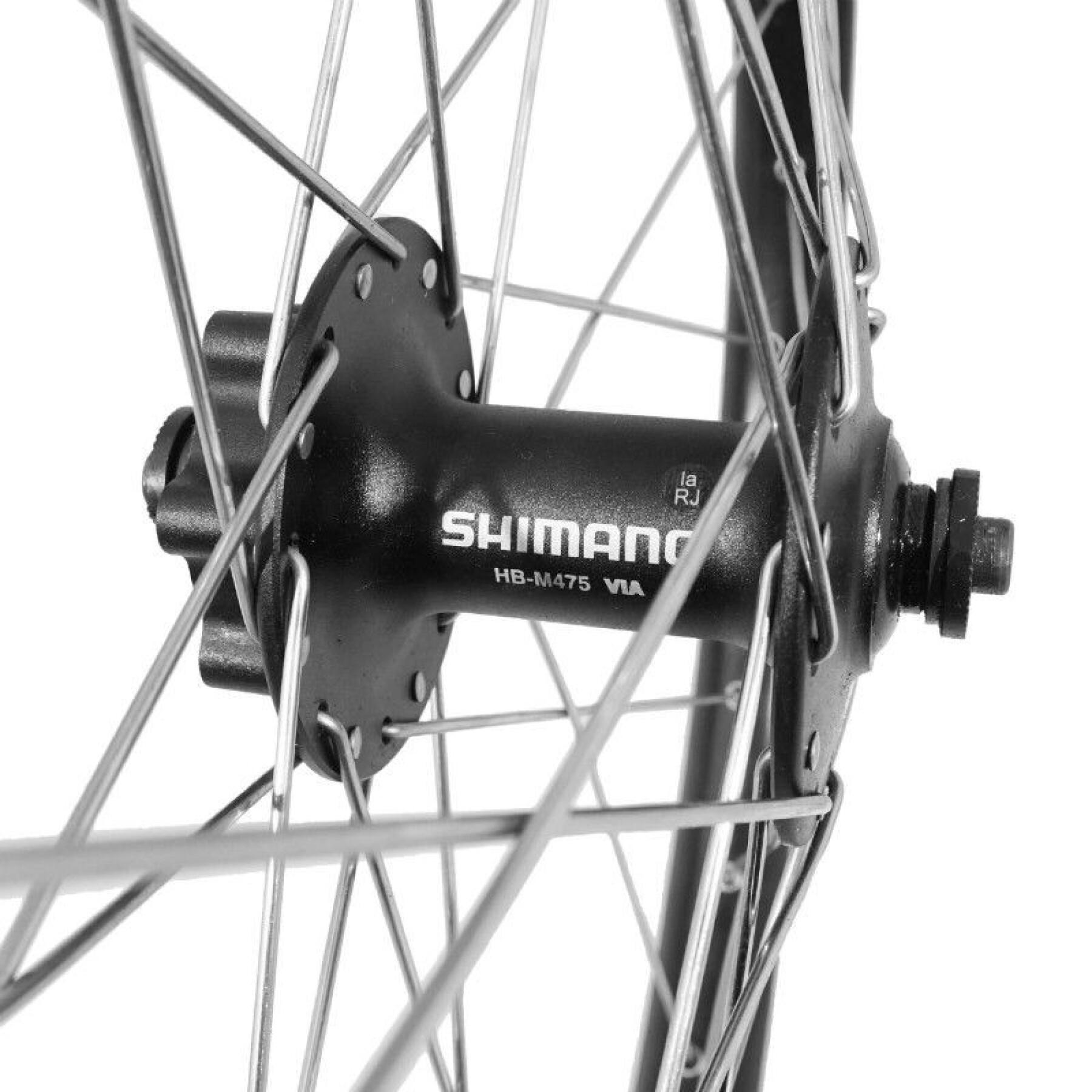 MTB-Fahrradvorderrad Disc Aluminium doppelwandig Nabe shimano Disc 6 Loch Blockierung (verstärkt) Speiche Edelstahl Velox Kargo - Vae - E-Bike M475