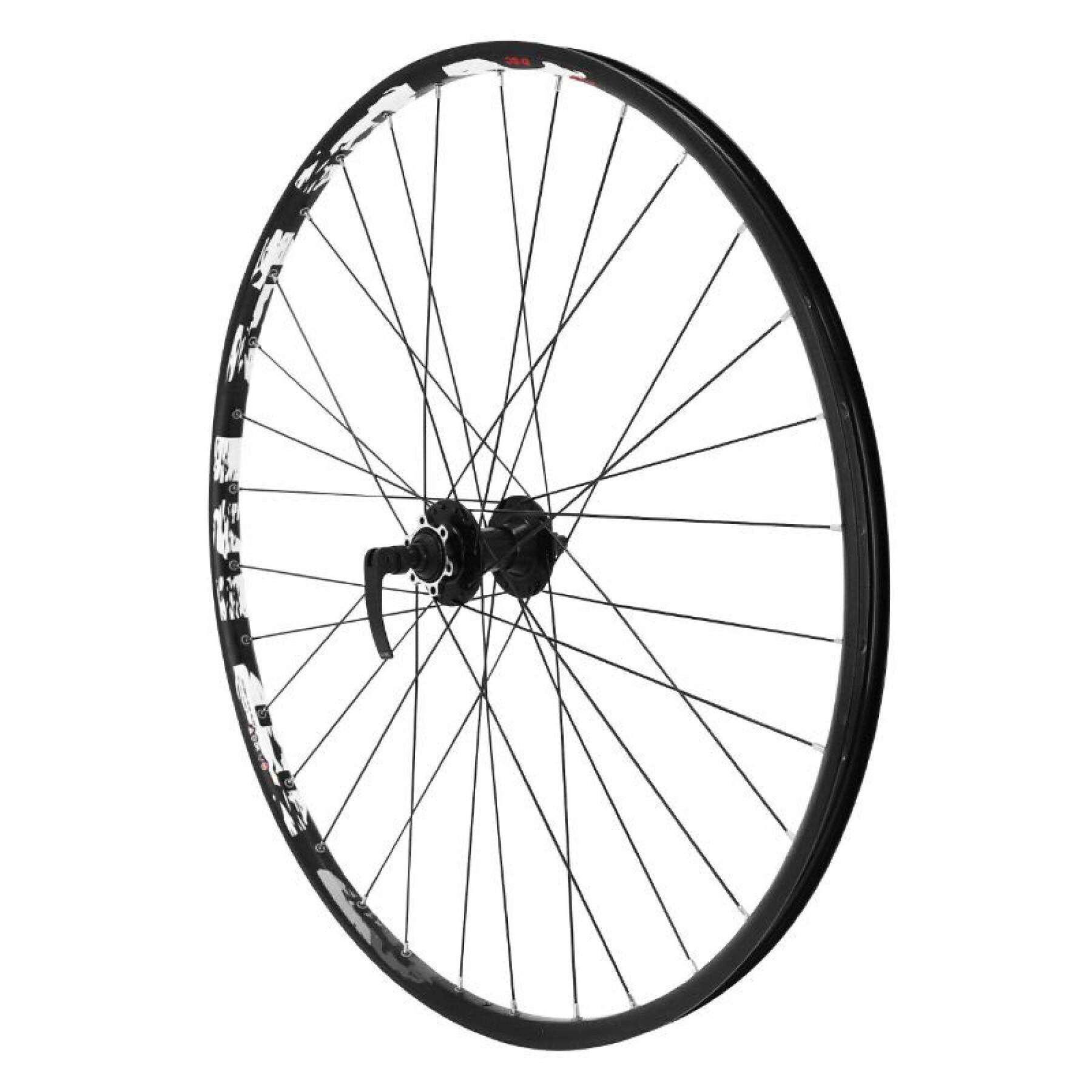 MTB-Fahrradvorderrad doppelwandige 6-Loch-Nabe - 21 mm innen und 27 mm außen Velox Karma Disc