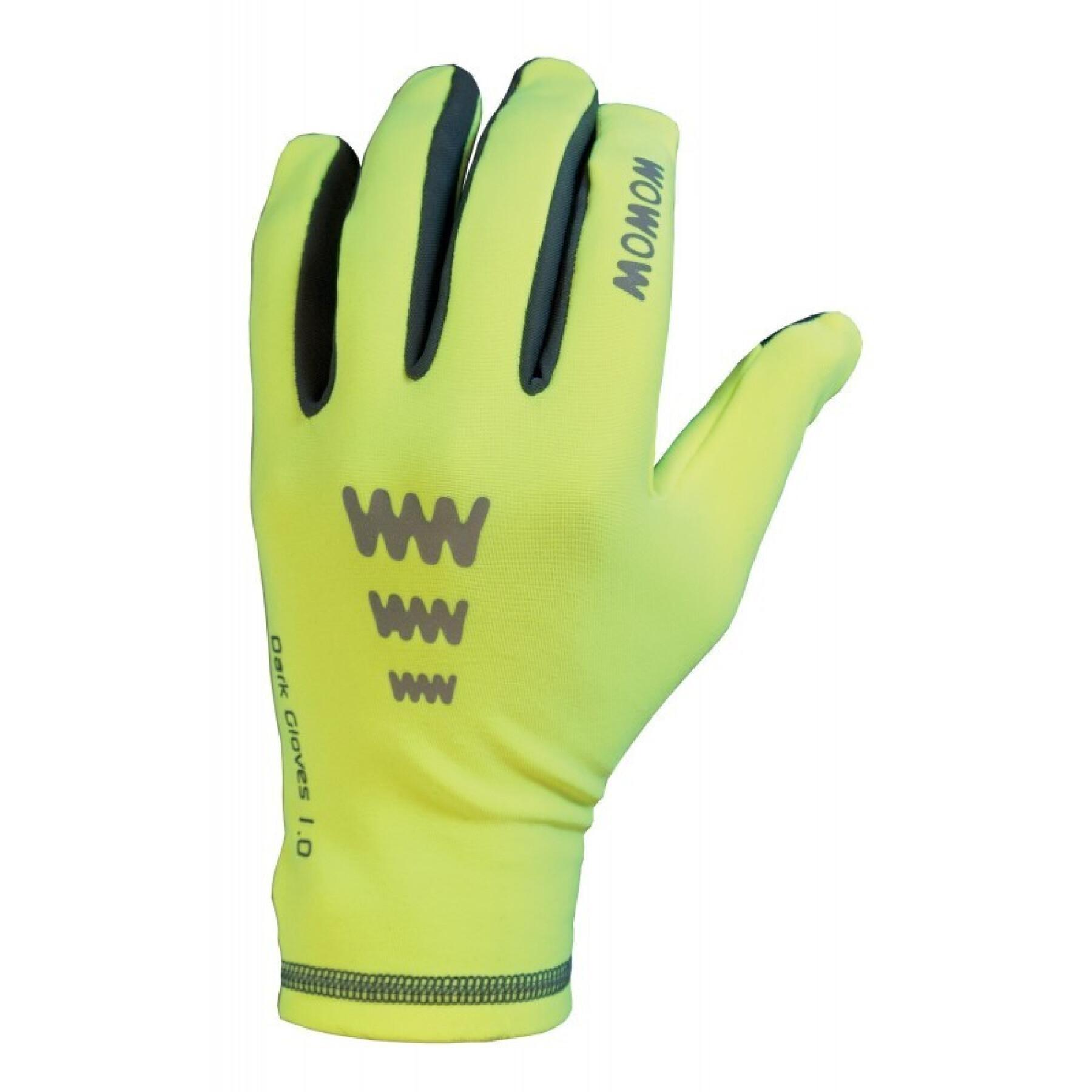 Reflektierende Handschuhe und Armstulpen - Ausrüstung 1.0 Handschuhen - Wowow Dark Rennrad Gloves 