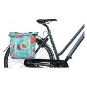 Wasserdichte Fahrradgepäckträgertasche aus Polyester mit Reflektoren Basil bloom field